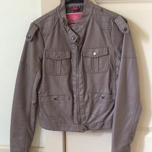 Leather brown jacket